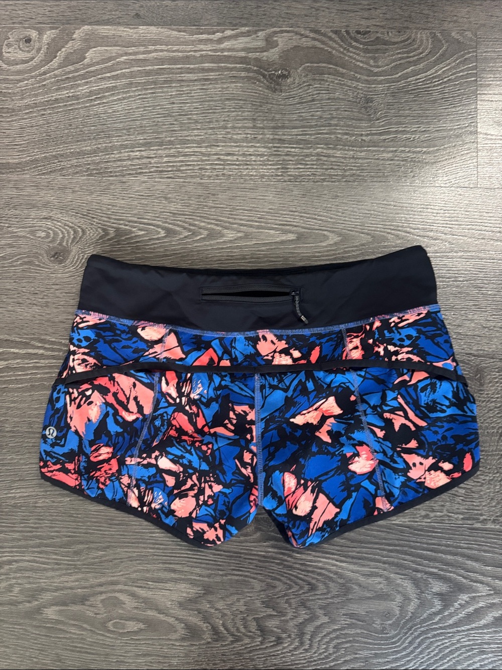 lululemon athletica Blue & Pink Patterned Athletic Shorts